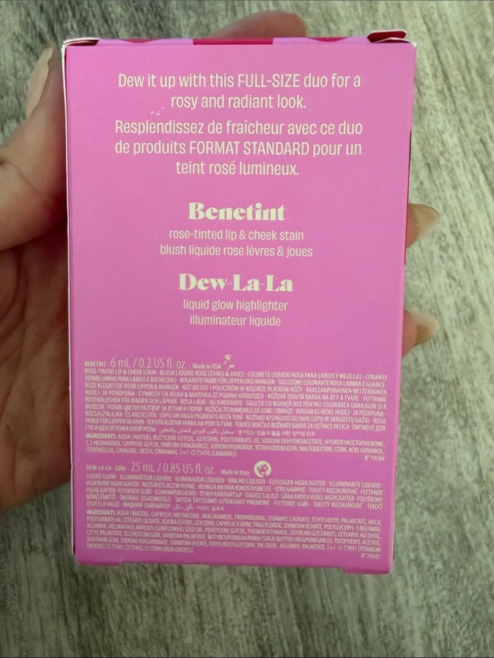 Benefit Benetint & Dew-la-la Duo — Deep Berry Tint with Peach-Pink Highlighter